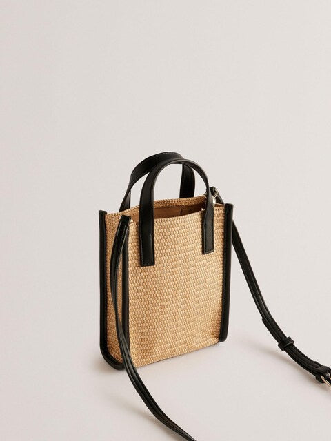 Ted Baker Natural Mini Paulii Faux Raffia Icon Bag