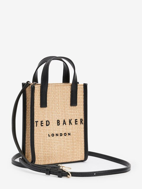 Ted Baker Natural Mini Paulii Faux Raffia Icon Bag