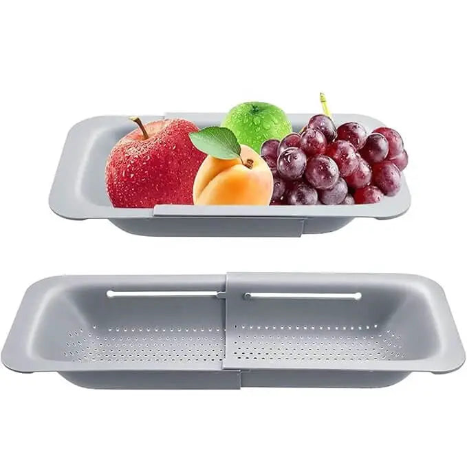 Extendable Over The Sink Kitchen Strainer and Colander Basket