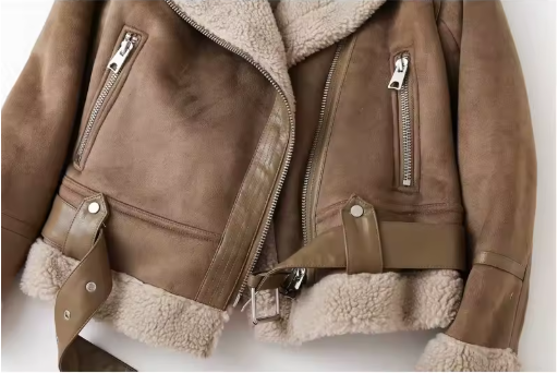 Women Winter Thick Warm Suede Jacket