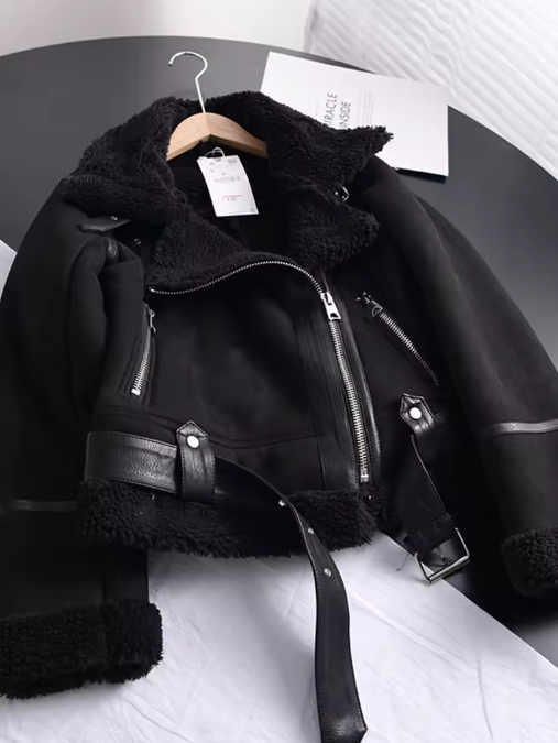 Women Winter Thick Warm Suede Jacket
