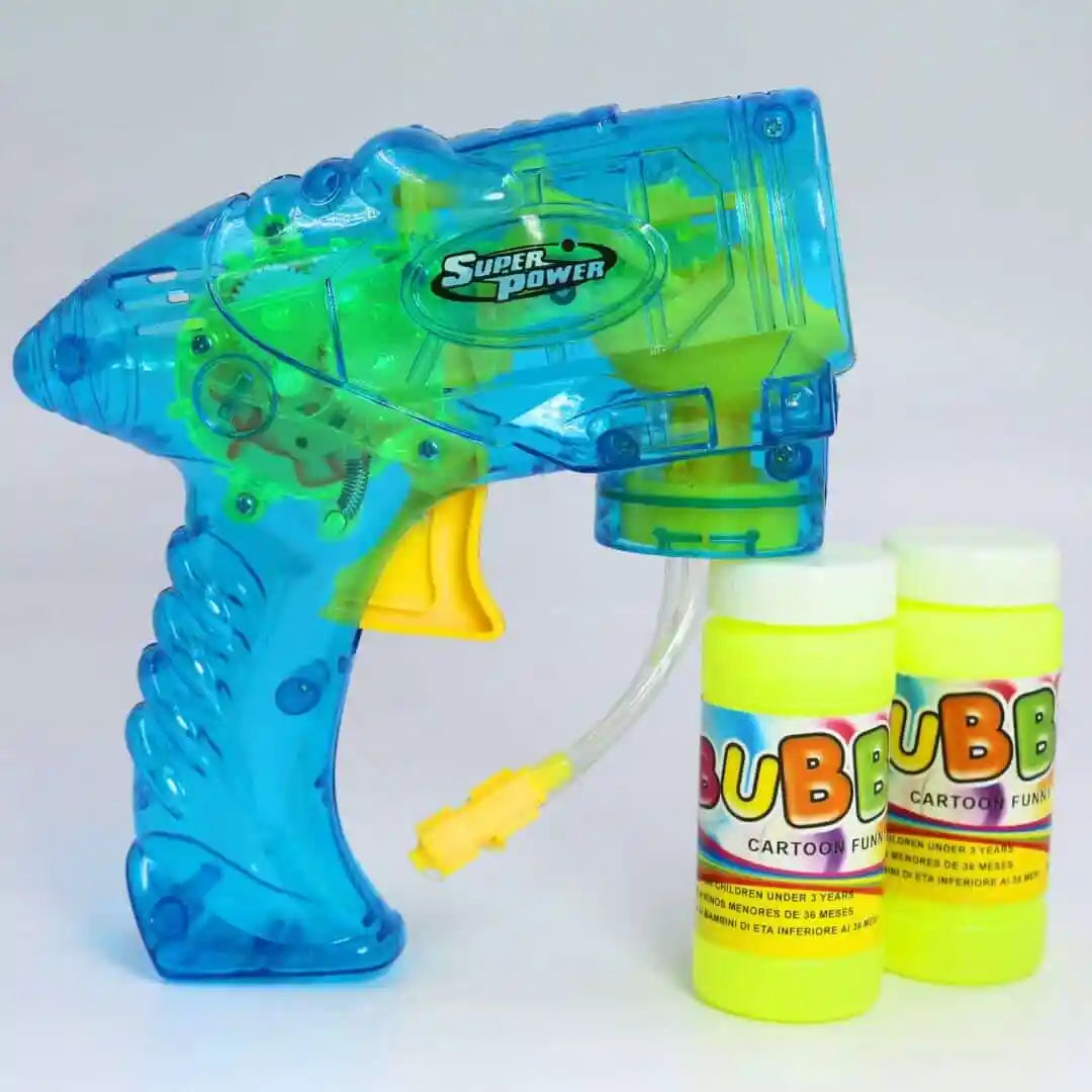 Transparent Light Up Bubble Gun