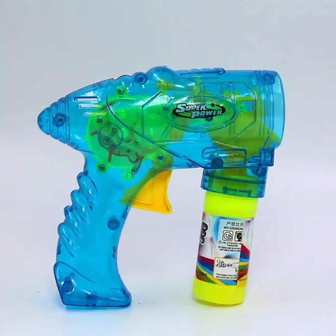 Transparent Light Up Bubble Gun