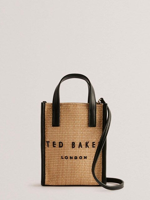Ted Baker Natural Mini Paulii Faux Raffia Icon Bag