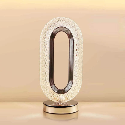 Oval Crystal Table Lamp