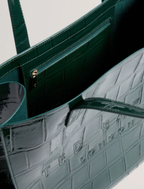 Ted Baker Women's Croccon-Croc Effect Icon Bag Mid-Green