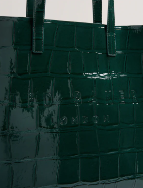 Ted Baker Women's Croccon-Croc Effect Icon Bag Mid-Green