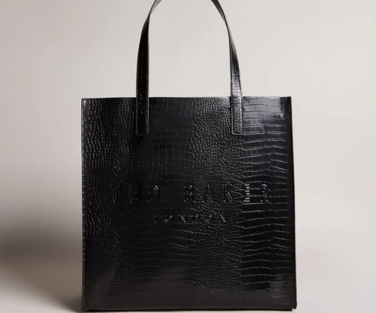 Women's Reptcon-Croc Effect Icon Bag Black