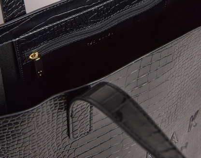 Women's Reptcon-Croc Effect Icon Bag Black
