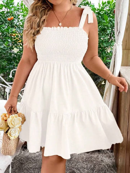 Womens Tie Shoulder Cami Dress