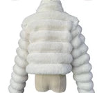 New Women's Faux Fur Short Coat Slim Fit Thick Jacket Winter Warm Outerwear